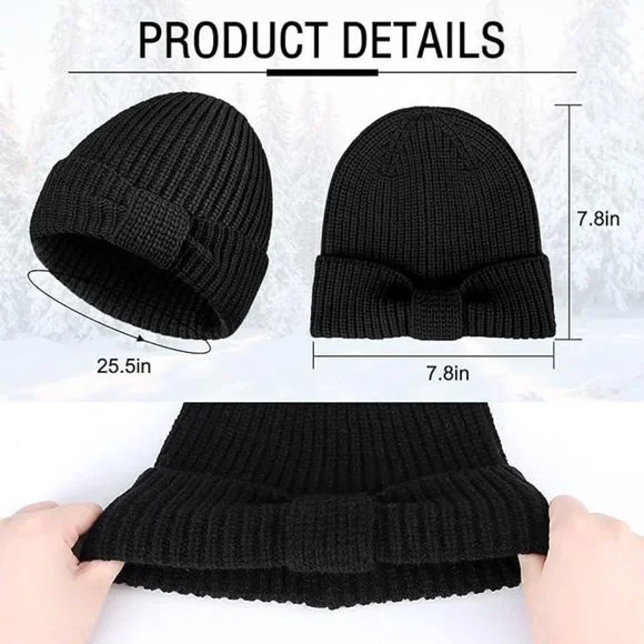 Womens Knit Beanie Hat - Stretchy Soft Warm Daily Touque - Picture 7 of 11